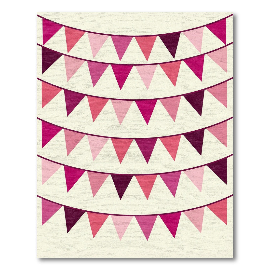 Pink Scalloped Bunting Festive Garland Rug