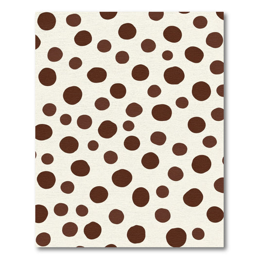 Brown Dalmatian Spots Circles Rug