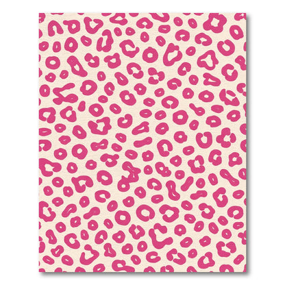 Bright Pink Leopard Spotty Rug