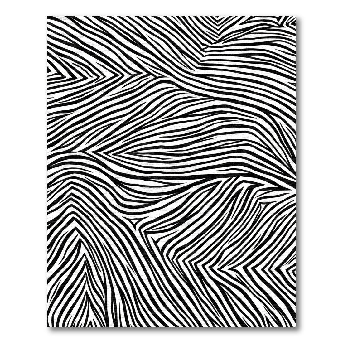 Jaguar Swirl Black White Lines Rug