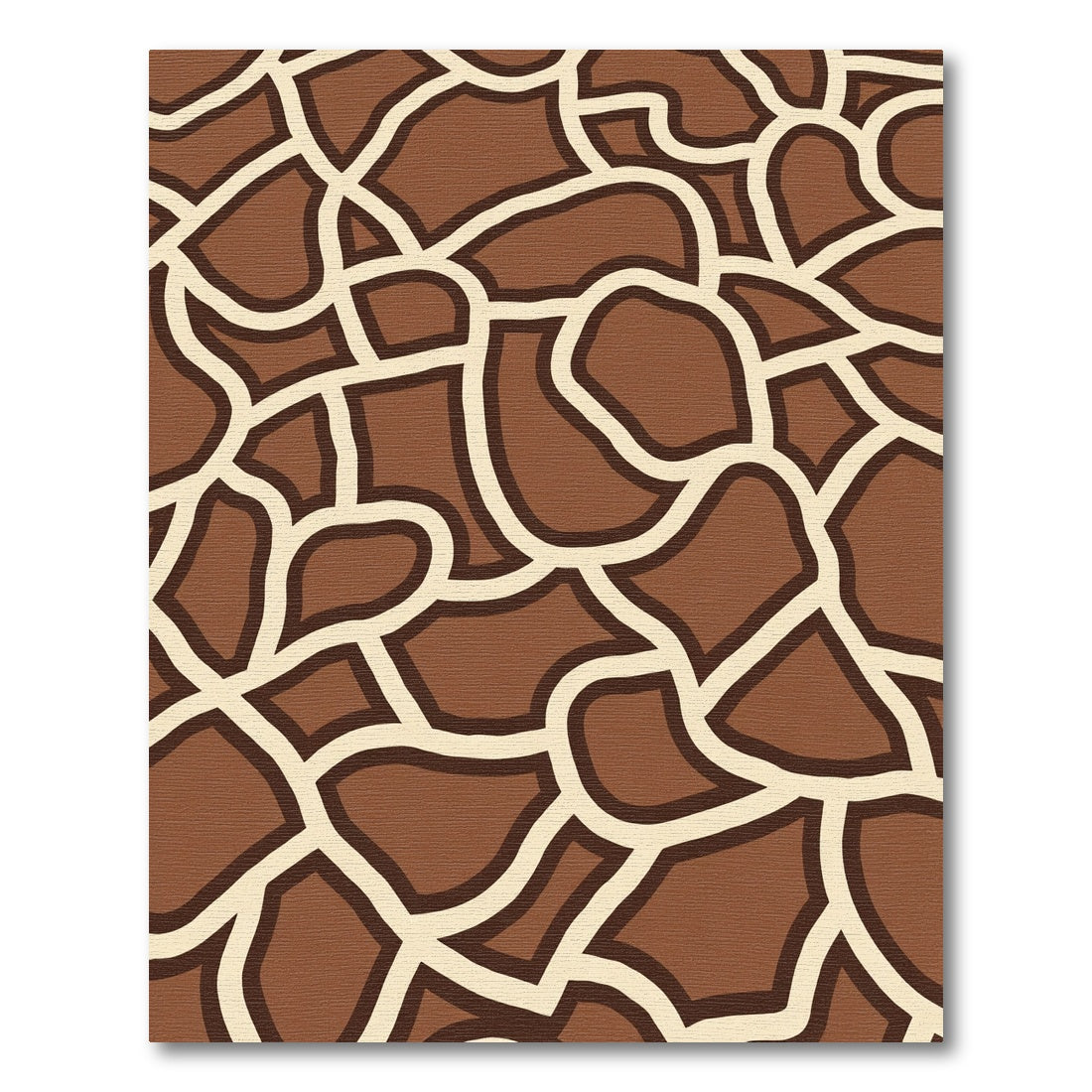 Brown Cream Giraffe Spots Rug