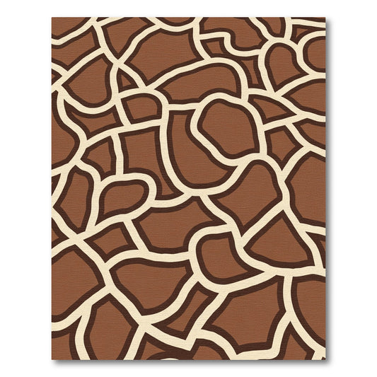 Brown Cream Giraffe Spots Rug