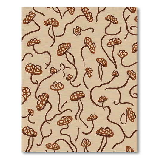 Mushroom Earthy Tone Organic Vine Rug