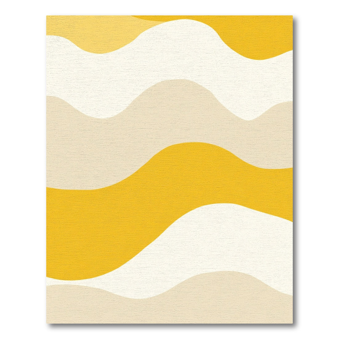 Sunny Ochre Abstract Wave Rug
