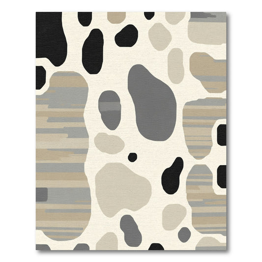Abstract Organic Shapes Neutral Tones Rug