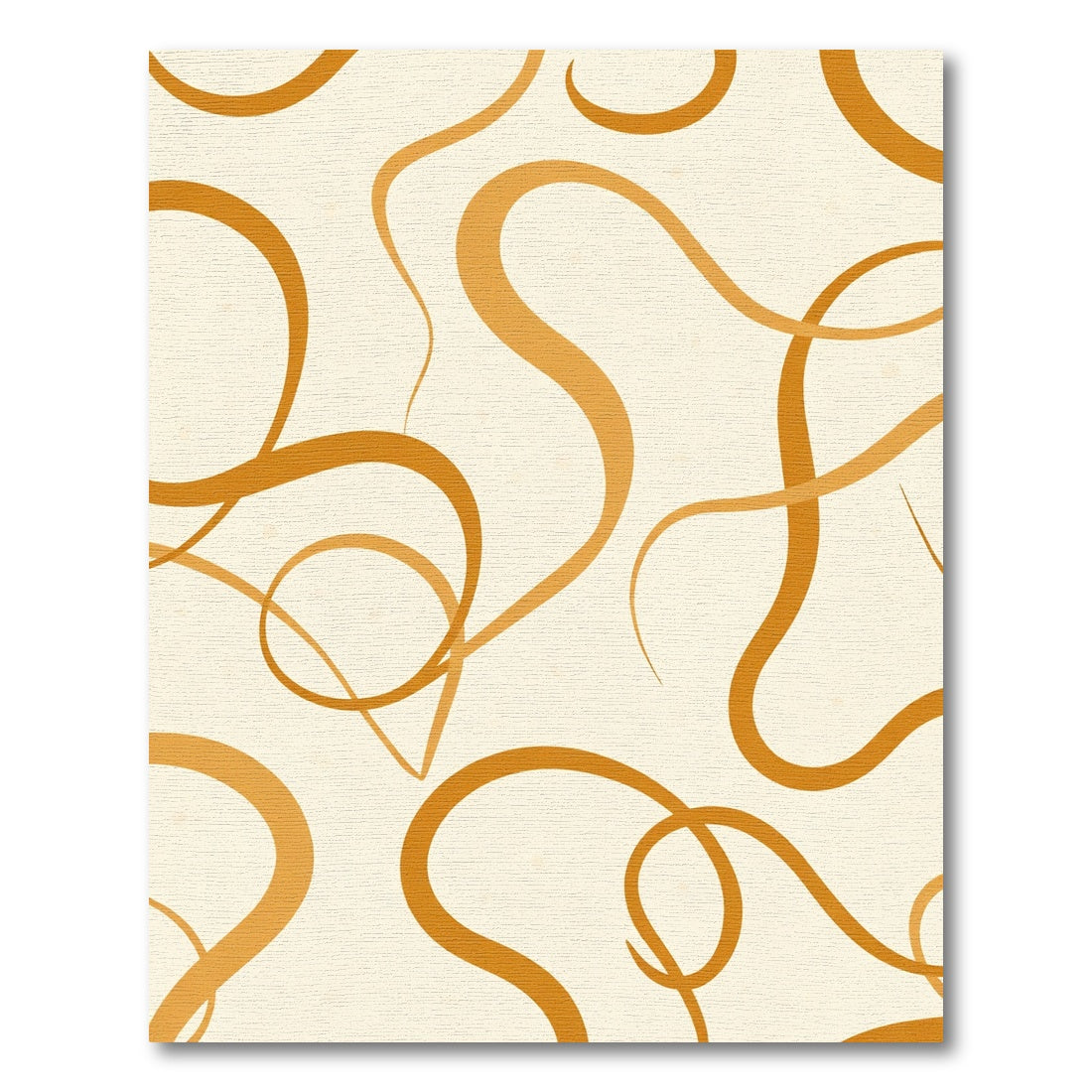 Golden Swirl Ribbon Overlay Rug