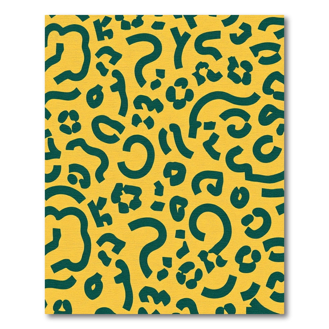 Funky Yellow Green Abstract Shapes Rug