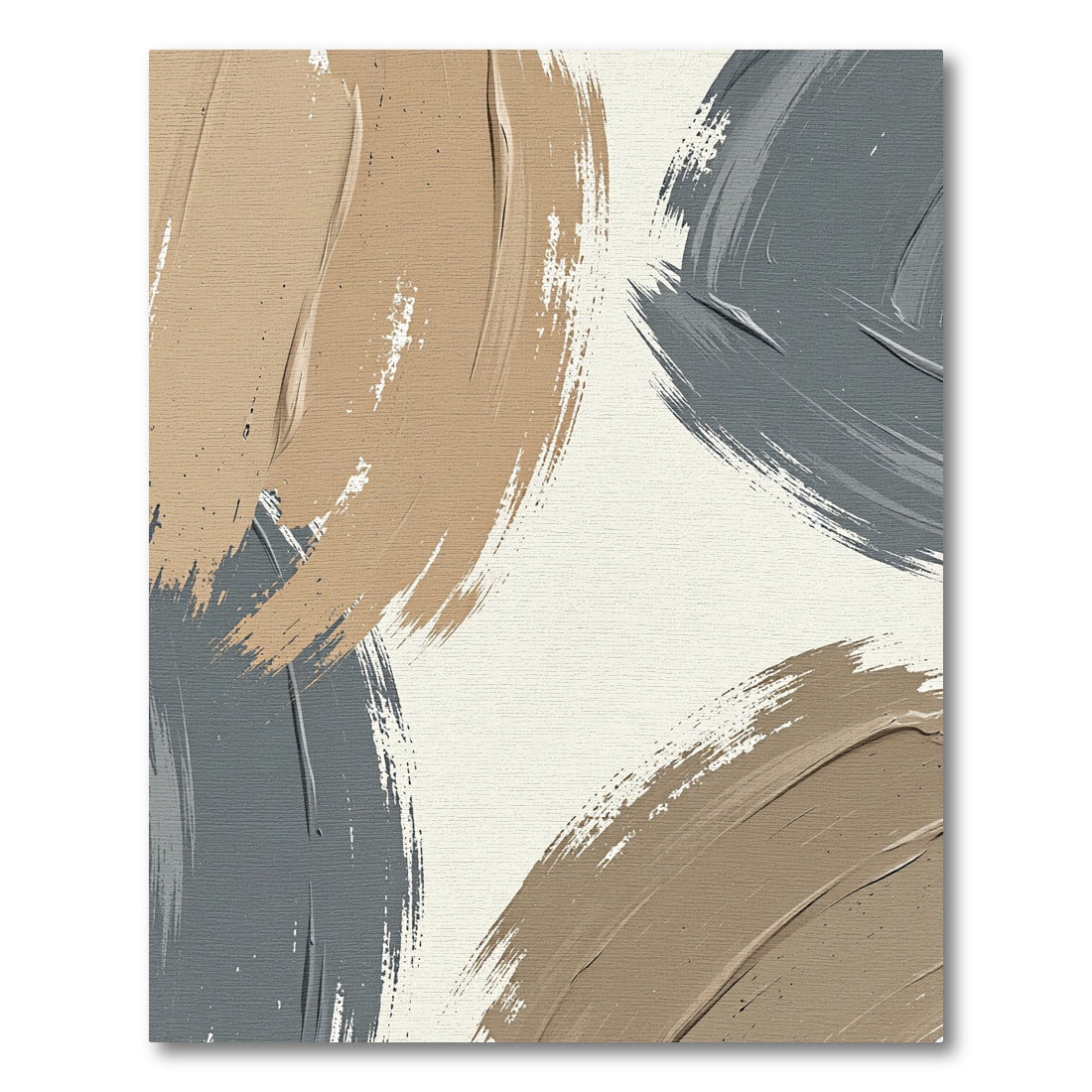 Abstract Earthy Tone Brushed Stroke Rug