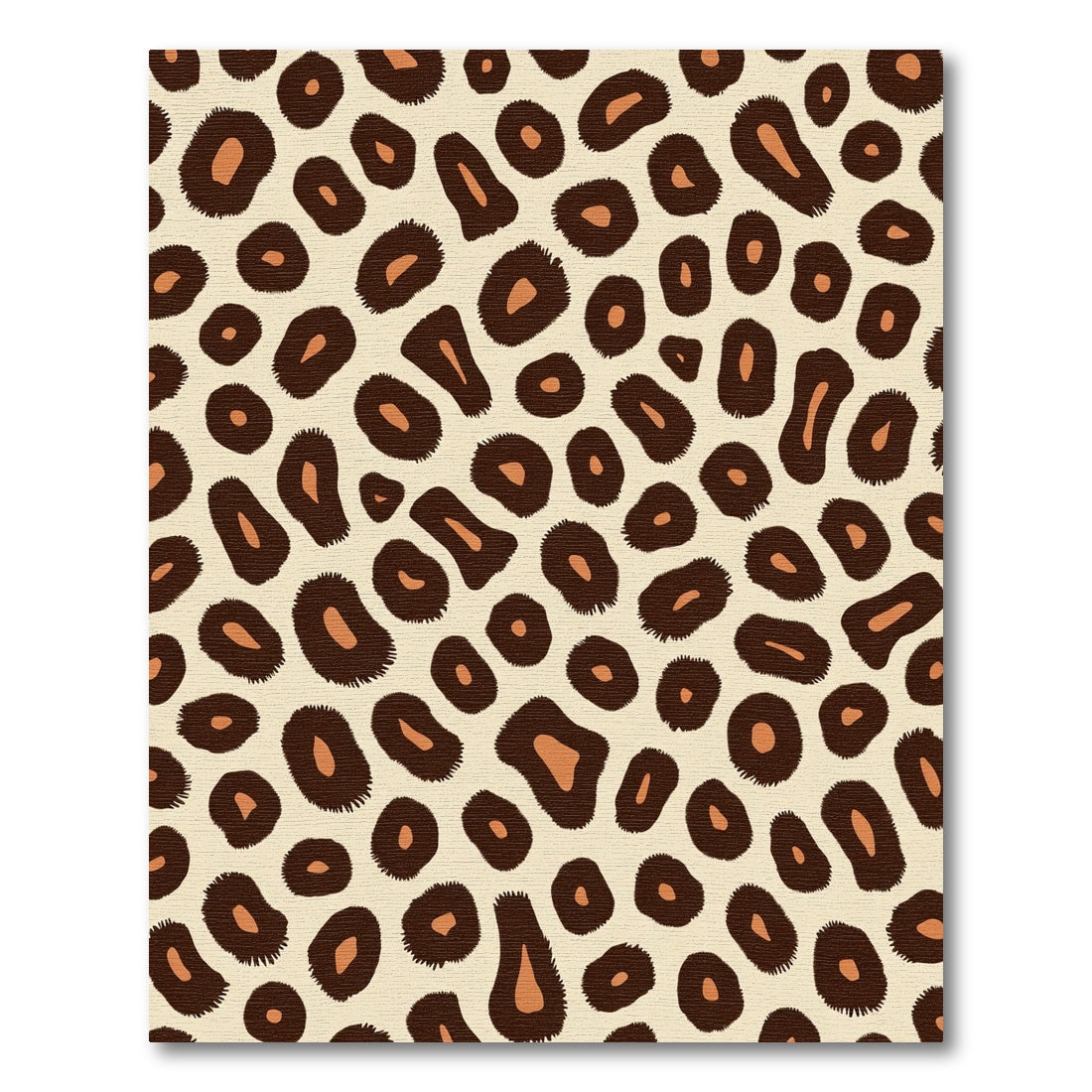 Bold Leopard Spots Cream Rug