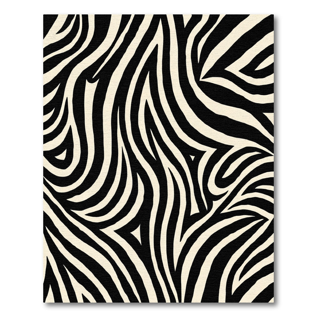 Bold Black Cream Wild Stripes Rug
