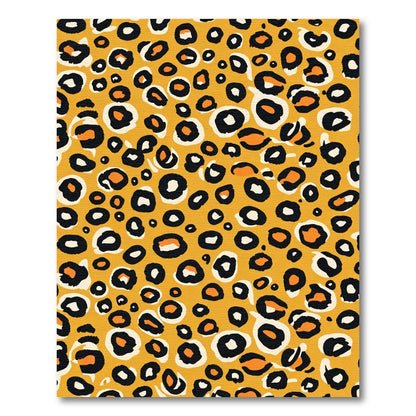 Golden Orange Leopard Spots Rug