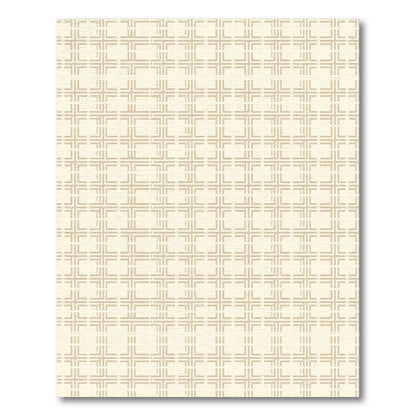Cream Tan Lattice Grid Rug