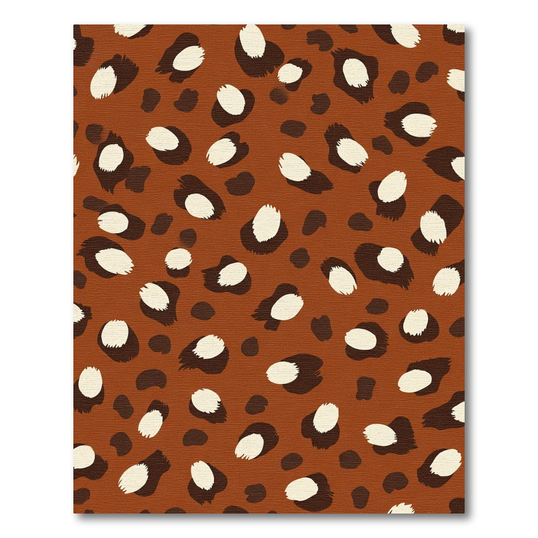 Brown Cream Leopard Spots Rug