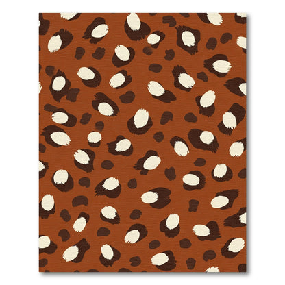 Brown Cream Leopard Spots Rug