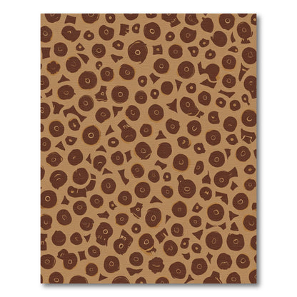 Brown Abstract Organic Circles Rug