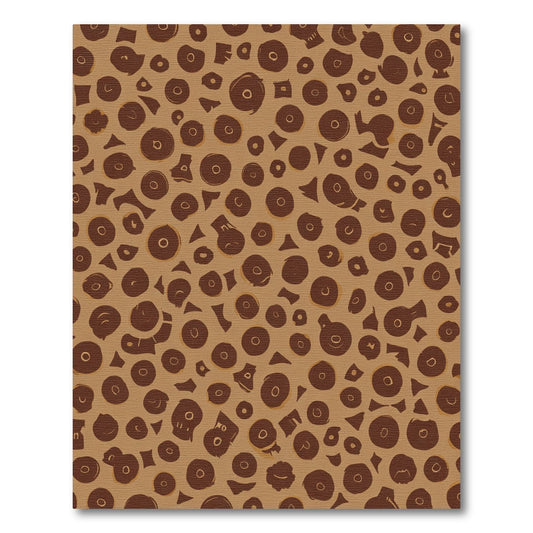 Brown Abstract Organic Circles Rug