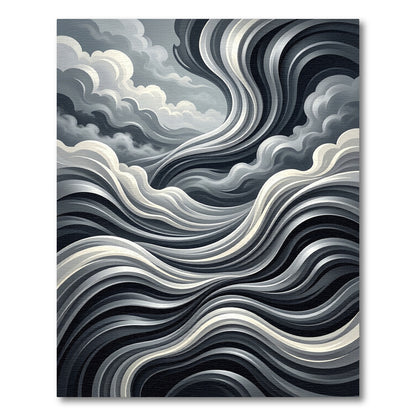 Monochromatic Swirling Cloud Wave Rug