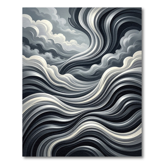 Monochromatic Swirling Cloud Wave Rug