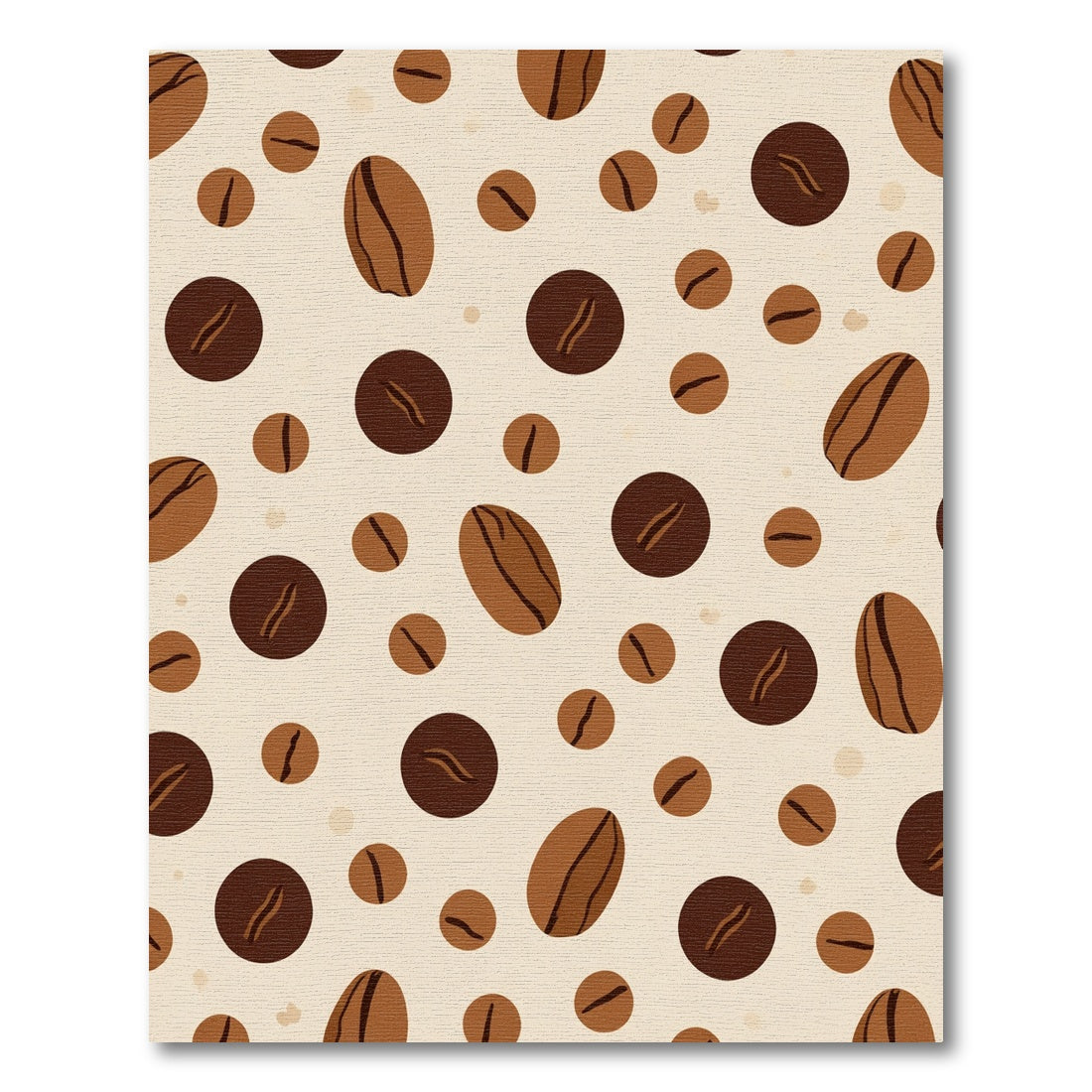Brown Coffee Bean Scatter Rug
