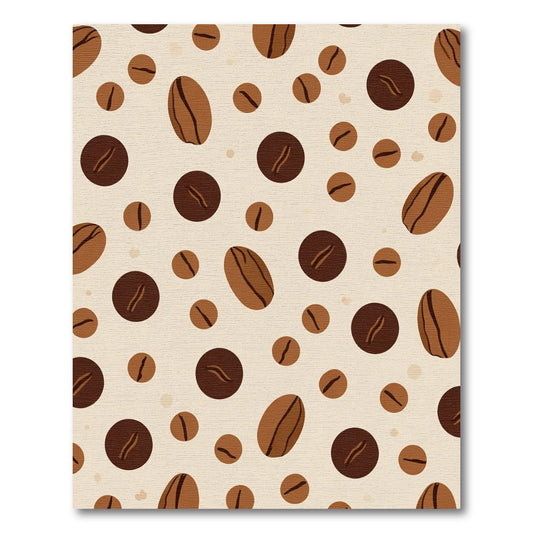 Brown Coffee Bean Scatter Rug