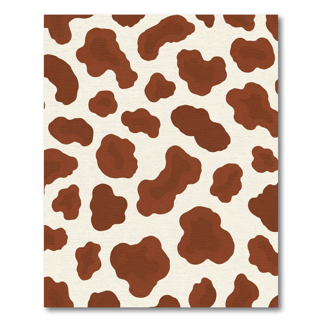 Brown Cream Freeform Organic Dots Rug