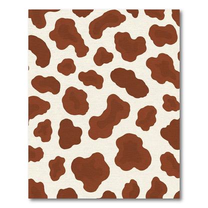 Brown Cream Freeform Organic Dots Rug