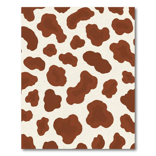 Brown Cream Freeform Organic Dots Rug