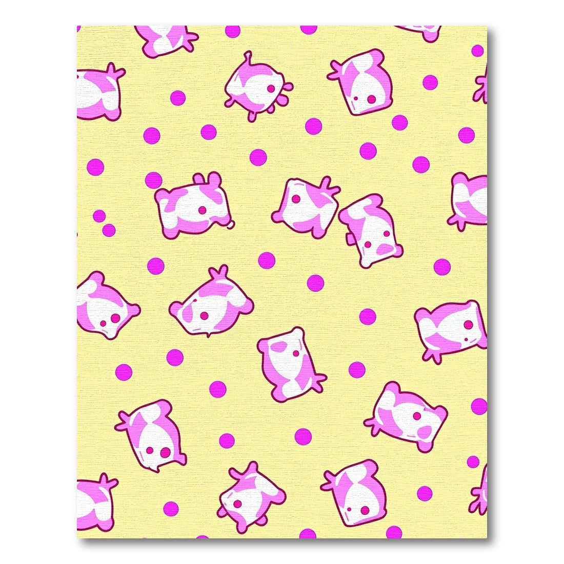 Cute Pink Pillow Polka Dot Rug