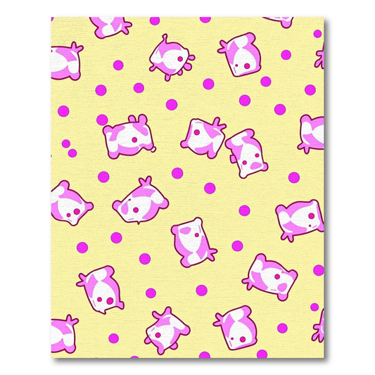 Cute Pink Pillow Polka Dot Rug