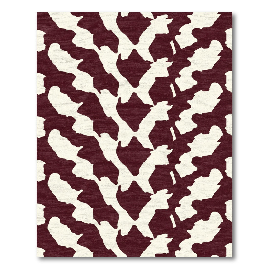 Crimson Cream Organic Flow Rug