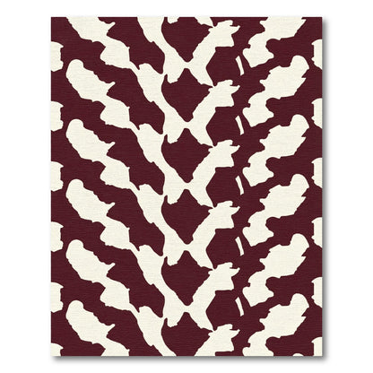 Crimson Cream Organic Flow Rug