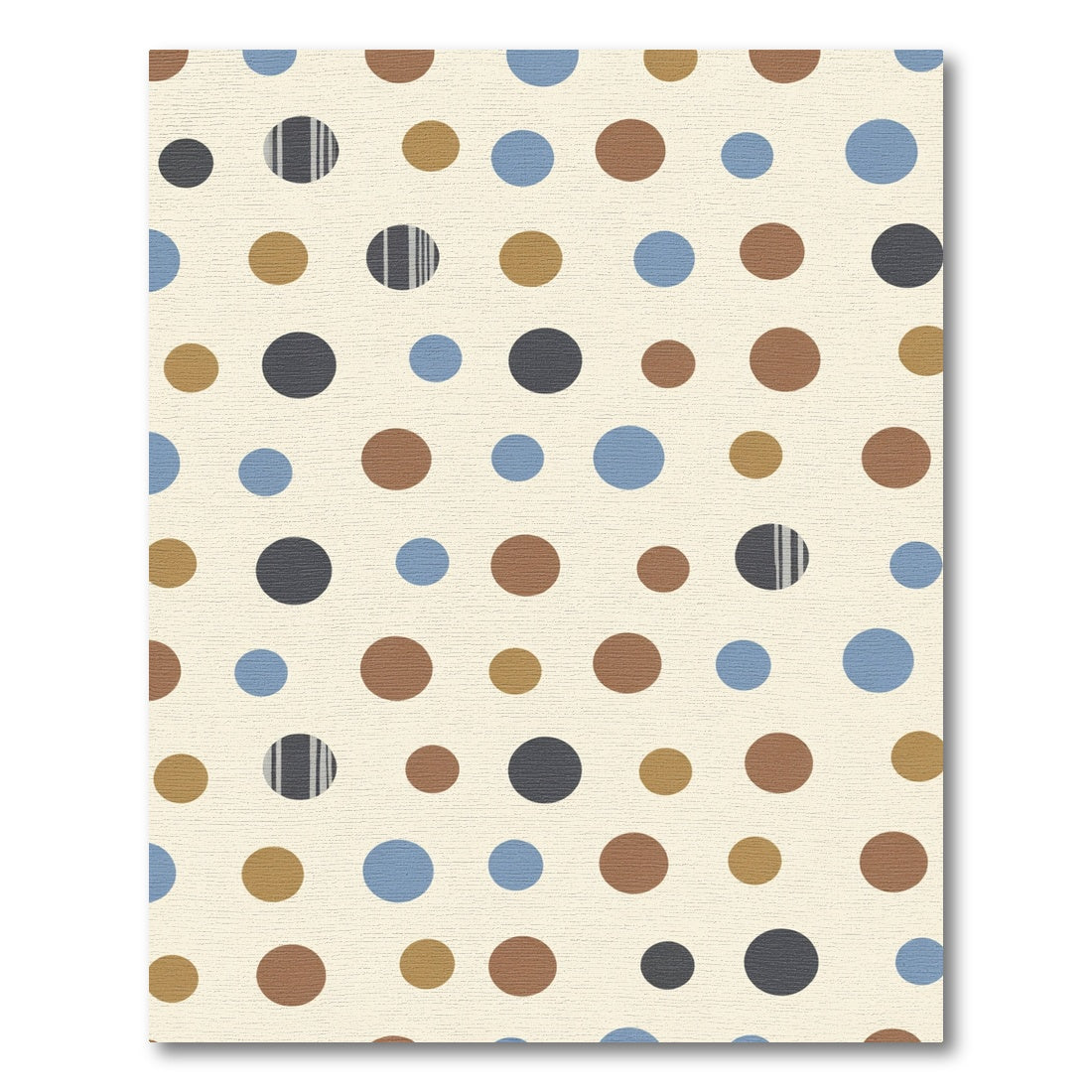 Mid Century Polka Dot Circles Rug