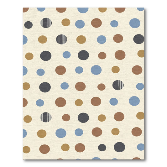 Mid Century Polka Dot Circles Rug