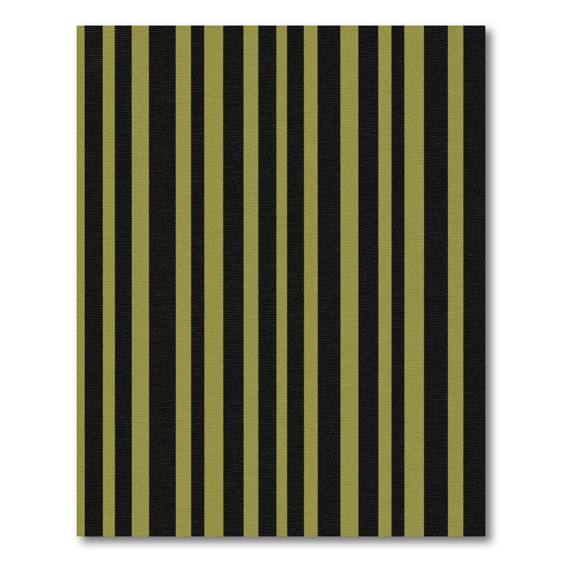 Bold Black Gold Vertical Stripes Rug
