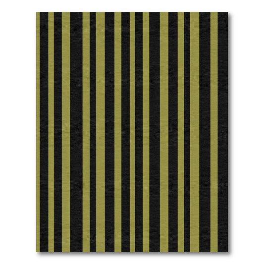 Bold Black Gold Vertical Stripes Rug