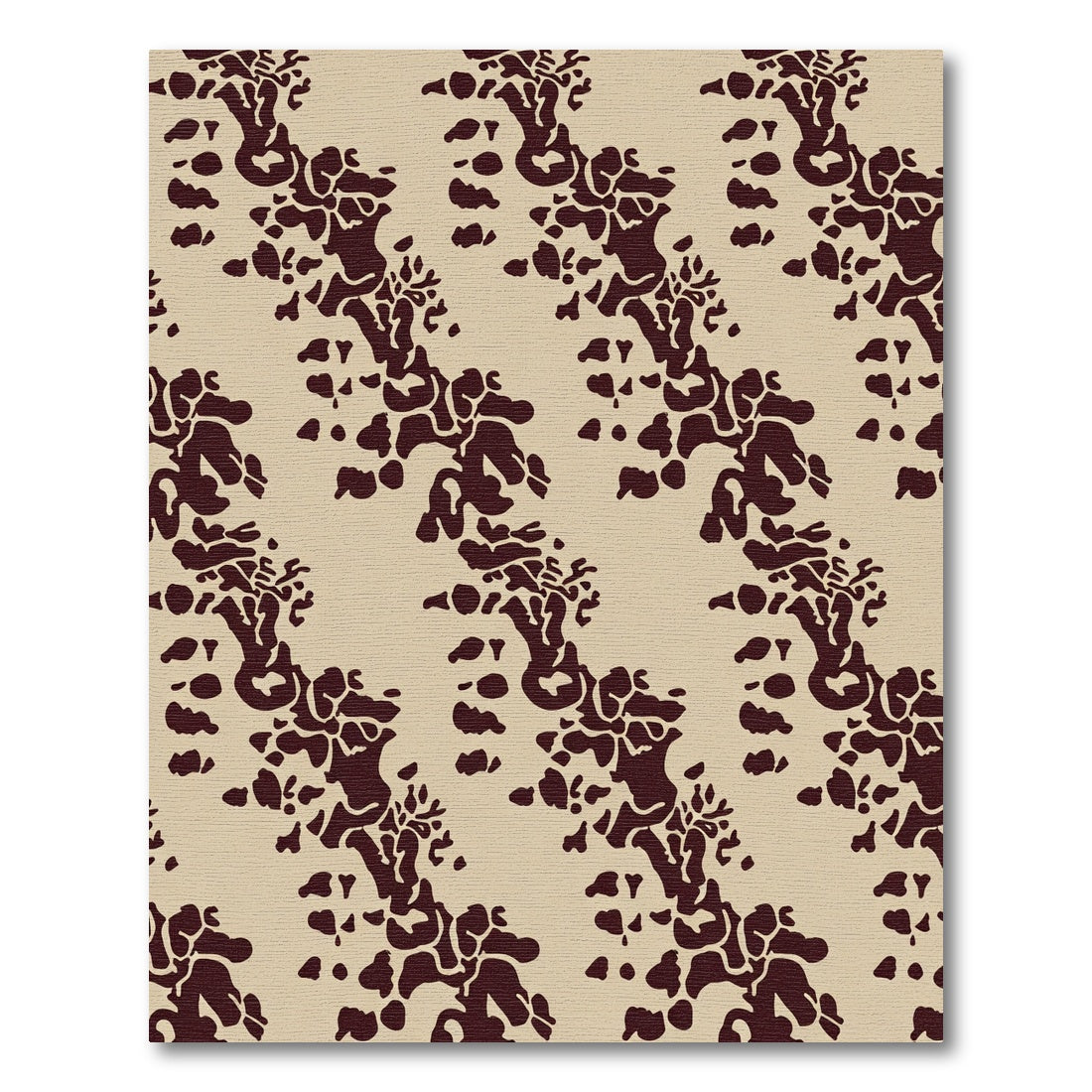 Maroon Organic Abstract Scroll Rug