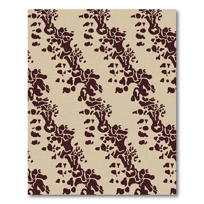 Maroon Organic Abstract Scroll Rug
