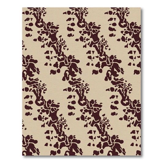 Maroon Organic Abstract Scroll Rug