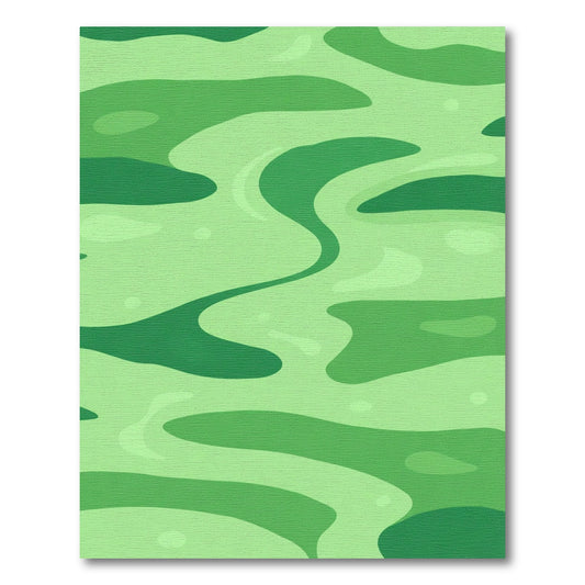 Verdant Abstract Organic Swirls Rug