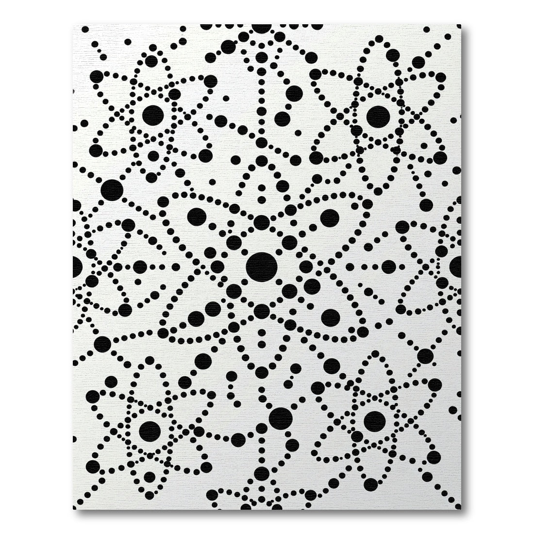 Black Dot Cascade Starburst Rug