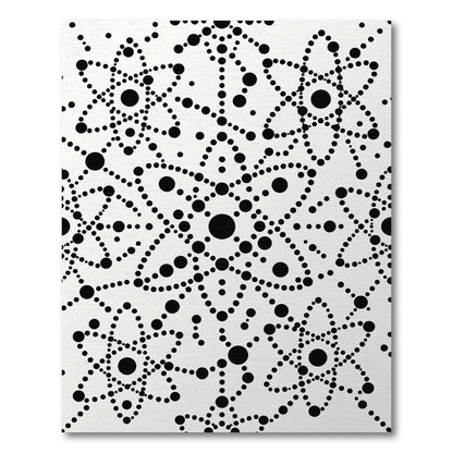 Black Dot Cascade Starburst Rug
