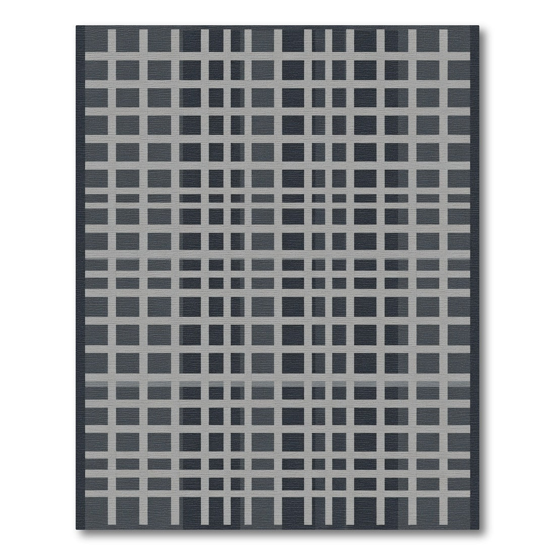 Dark Gray Intersecting Square Lattice Rug
