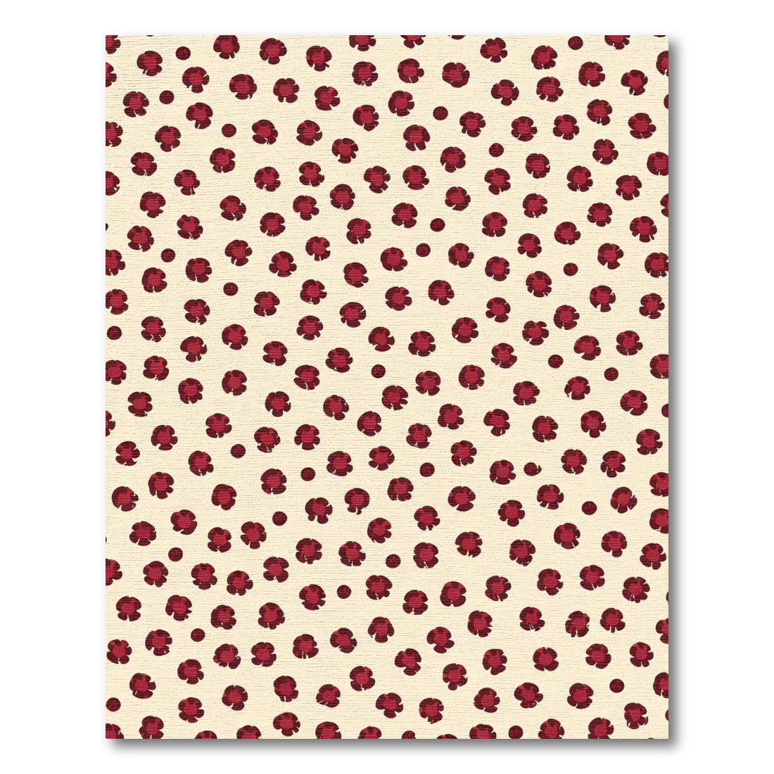 Crimson Floral Burst Cream Rug