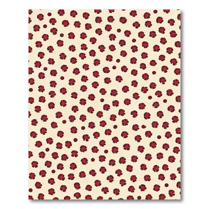 Crimson Floral Burst Cream Rug