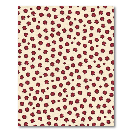 Crimson Floral Burst Cream Rug
