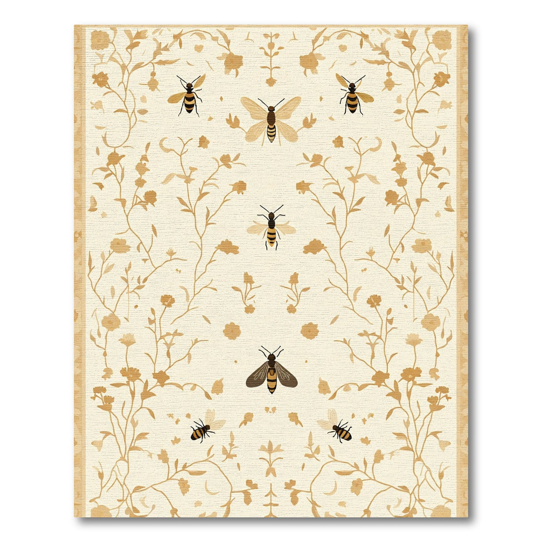 Golden Bee Botanical Garden Textile Rug