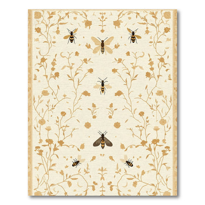 Golden Bee Botanical Garden Textile Rug