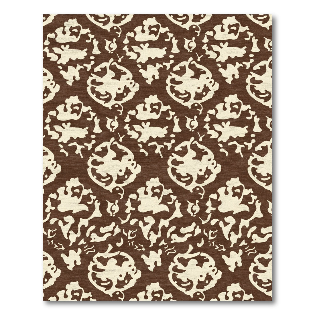 Rich Chocolate and Cream Organic Blooms Rug