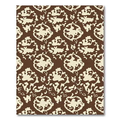 Rich Chocolate and Cream Organic Blooms Rug