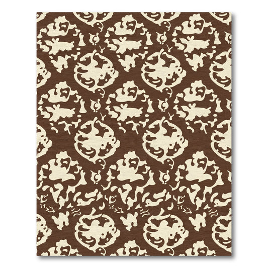 Rich Chocolate and Cream Organic Blooms Rug
